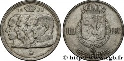 BELGIQUE 100 Francs portraits des quatre rois de Belgique, légende française 1950 