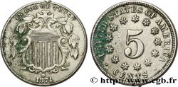 STATI UNITI D AMERICA 5 Cents - Shield 1874 Philadelphie