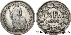 SWITZERLAND 1/2 Franc Helvetia 1906 Berne