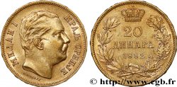 SERBIEN 20 Dinara Milan IV Obrenovic 1882 Vienne