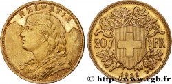 INVESTMENT GOLD 20 Francs  Vreneli   1922 Berne