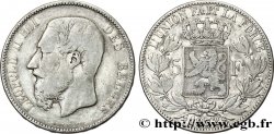 BELGIQUE 5 Francs Léopold II 1872 