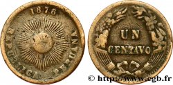 PERú 1 Centavo Soleil 1876  RC+ 