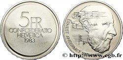 SVIZZERA  5 Francs Proof 100e anniversaire de la naissance du chef d’orchestre Ernest Ansermet Proof 1983 Berne