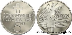 SUISSE 5 Francs Proof 500e anniversaire de la bataille de Sempach 1986 Berne - B