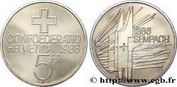 SUISSE 5 Francs Proof 500e anniversaire de la bataille de Sempach 1986 Berne - B
