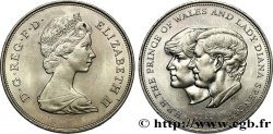 ROYAUME-UNI 25 New Pence (1 Crown) mariage du Prince de Galles et de Lady Diana Spencer 1981  SUP 