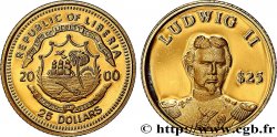 LIBERIA 25 Dollars Proof Louis II de Bavière 2000 