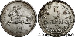 LITUANIE 5 Litai chevalier Vitis 1925 