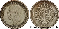 SWEDEN 1 Krona Gustave V 1944  VF 
