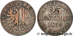 SUISSE - RÉPUBLIQUE DE GENÈVE 25 Centimes 1839 