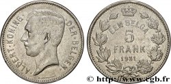 BELGIQUE 5 Frank - 1 Belga Albert Ier légende Flamande 1931  TTB 