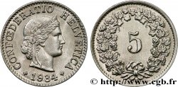 SWITZERLAND 5 Centimes (Rappen) 1934 Berne