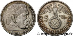 GERMANIA 5 Reichsmark Maréchal Paul von Hindenburg 1936 Berlin