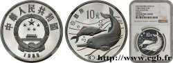 CHINE 10 Yuan Proof Dauphin de Chine (Baiji) 1988 