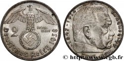 ALEMANIA 2 Reichsmark Maréchal Paul von Hindenburg 1938 Muldenhütten - E