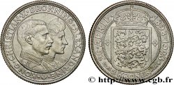 DENMARK 2 Kroner Noces d’argent du couple royale 1923 Copenhague