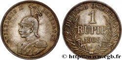 GERMAN EAST AFRICA 1 Rupie (Roupie) Guillaume II 1908 Hambourg