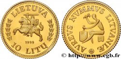LITAUEN 10 Litu Proof Histoire de l’Or 1999 Vilnius
