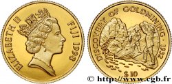 FIDJI 10 Dollars Proof Découverte de l’or 1998  FDC 