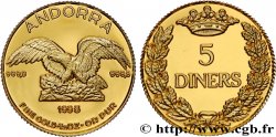 ANDORRA 5 Diners Proof aigle 1995 