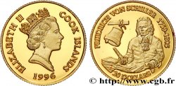 ÎLES COOK  20 Dollar Proof Friedrich von Schiller 1996  FDC 