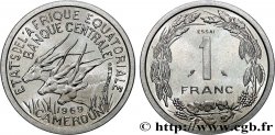 EQUATORIAL AFRICAN STATES Essai de 1 Franc antilopes 1969 