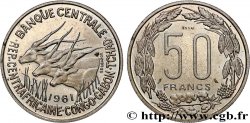 ÁFRICA ECUATORIAL  Essai de 50 Francs antilopes 1961 