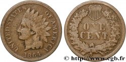 ÉTATS-UNIS D AMÉRIQUE 1 Cent tête d’indien, 2e type 1864 