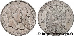 BELGIQUE 2 Francs 50e anniversaire de l’indépendance 1880 