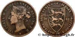 JERSEY 1/12 Shilling Reine Victoria 1881 
