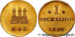 ALLEMAGNE - VILLE LIBRE DE HAMBOURG Essai en or du Sechsling 1809 Hambourg TTB+ 