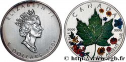 CANADá
 5 Dollars (1 once) feuille d’érable 2001 