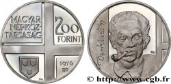 HONGRIE 200 Forint Proof le peintre Gyula Derkovits 1976 Budapest