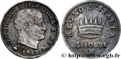 ITALIA - REGNO D ITALIA - NAPOLEONE I 5 Soldi 1813 Milan - M