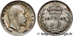 REGNO UNITO 3 Pence Edouard VII 1902 