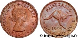 AUSTRALIE 1/2 Penny Élisabeth II 1964 Perth