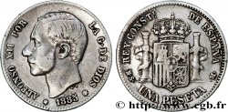 ESPAGNE 1 Peseta Alphonse XII 1885 Madrid