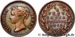 STRAITS SETTLEMENTS 1/4 Cent Victoria 1862 