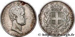 ITALIA - REINO DE CERDEÑA 5 Lire Charles Albert 1835 Gênes