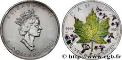 CANADá
 5 Dollars (1 once) feuille d’érable 2001 