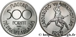 HONGRIE 500 Forint Proof Coupe du Monde de football en Italie 1990 1989 Budapest