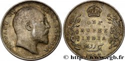 INDIA BRITANNICA 1 Rupee (Roupie) Edouard VII 1907 Calcutta