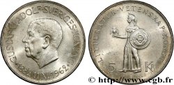 SVEZIA 5 Kronor 80ème anniversaire de Gustave VI Adolf 1962 