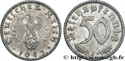 DEUTSCHLAND 50 Reichspfennig aigle héraldique  sur swastika 1943 Hambourg - J