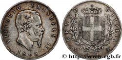 ITALIE 5 Lire Victor Emmanuel II 1865 Naples