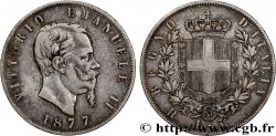 ITALY 5 Lire Victor Emmanuel II 1877 Rome