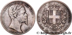 ITALIA - REGNO DI SARDEGNA - VITTORIO EMANUELE II 5 Lire  1852 Gênes