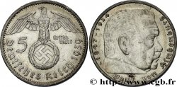 ALLEMAGNE 5 Reichsmark Maréchal Paul von Hindenburg 1939 Berlin