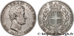ITALY - KINGDOM OF SARDINIA 5 Lire Charles Albert 1840 Gênes